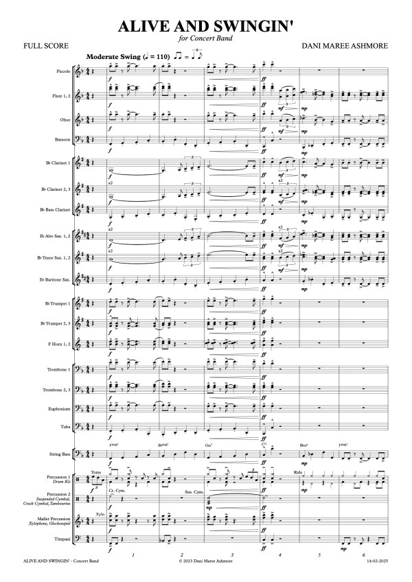 Alive and Swingin' - Concert Band - Grade 3.5 - Image 2