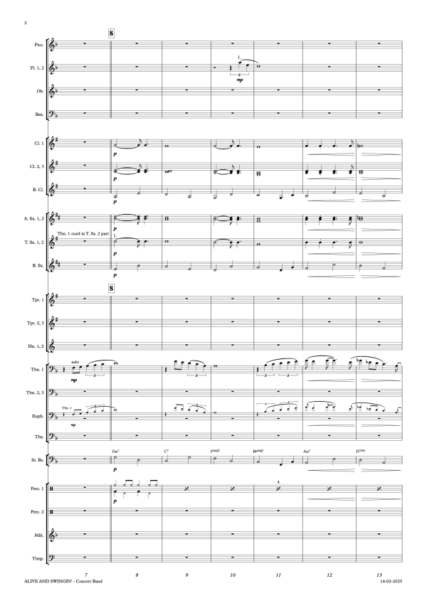 Alive and Swingin' - Concert Band - Grade 3.5 - Image 3