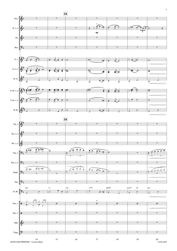 Alive and Swingin' - Concert Band - Grade 3.5 - Image 4