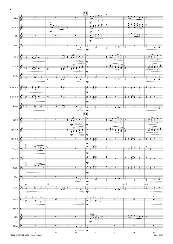 Alive and Swingin' - Concert Band - Grade 3.5 - Image 5