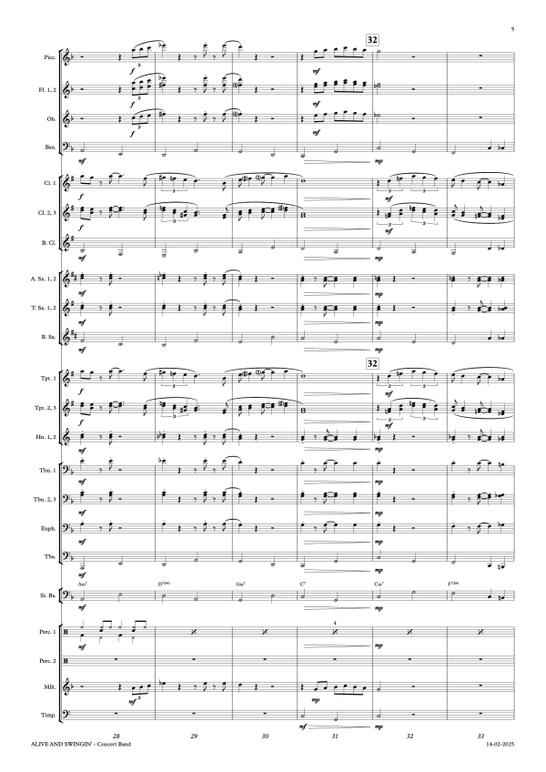Alive and Swingin' - Concert Band - Grade 3.5 - Image 6