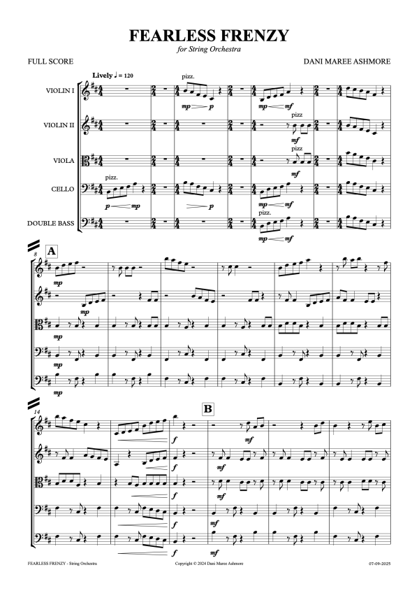 Fearless Frenzy - String Orchestra - Intermediate - Image 2