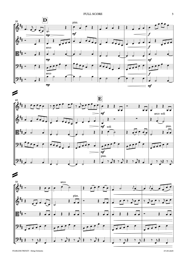 Fearless Frenzy - String Orchestra - Intermediate - Image 4