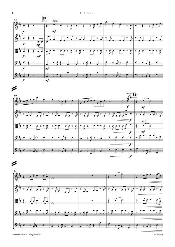 Fearless Frenzy - String Orchestra - Intermediate - Image 5